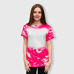 ILTEX Apparel Adult Clothing Pink / Small Scrunched Faux Bleached Tees