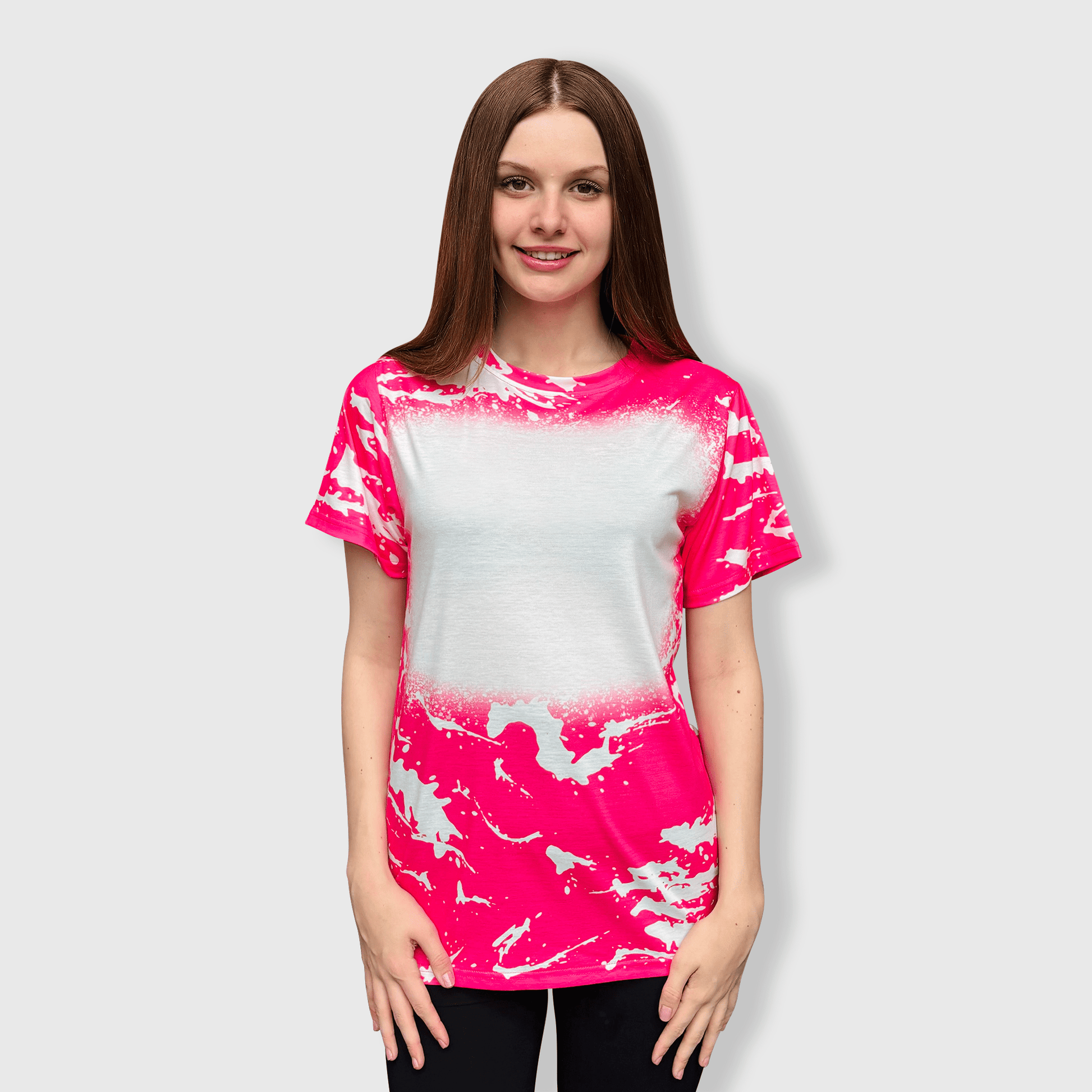 ILTEX Apparel Adult Clothing Pink / Small Scrunched Faux Bleached Tees