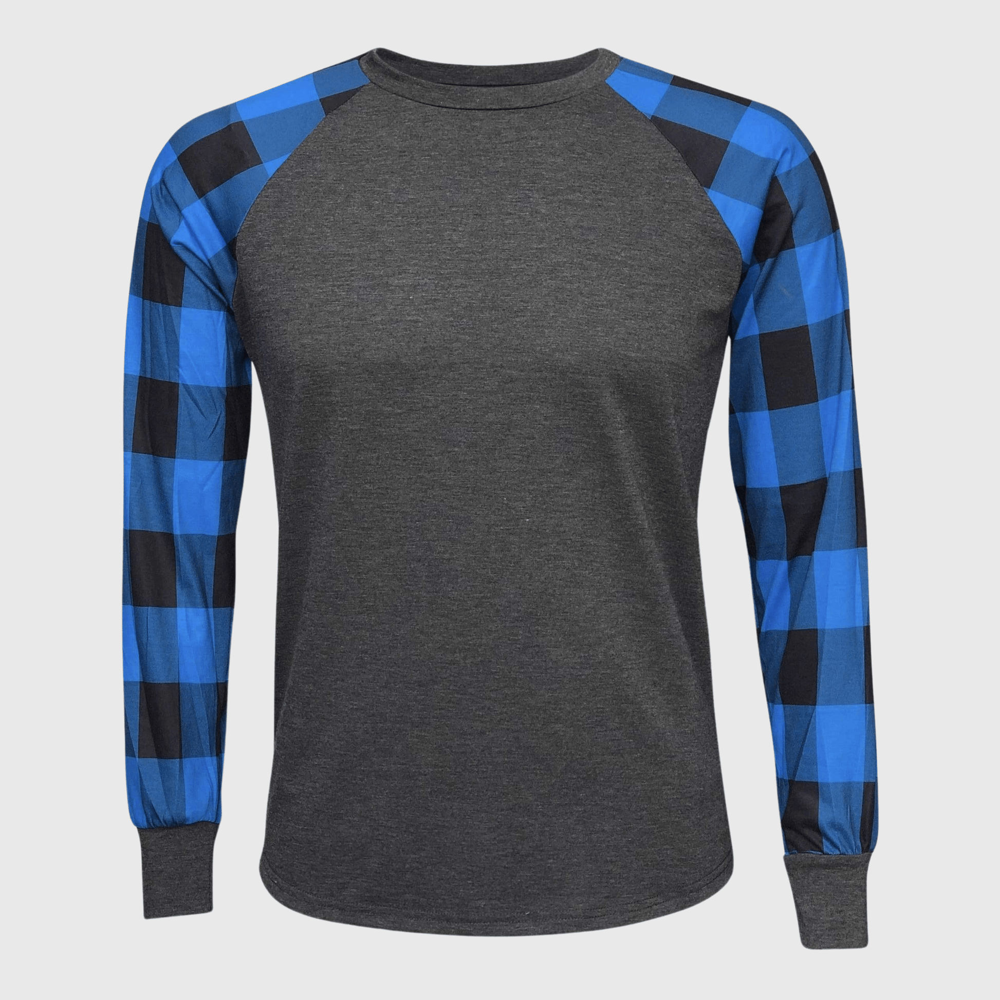 ILTEX Apparel Adult Clothing Plaid Blue Long Sleeves Polyester