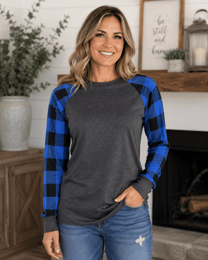 ILTEX Apparel Adult Clothing Plaid Blue Long Sleeves Polyester