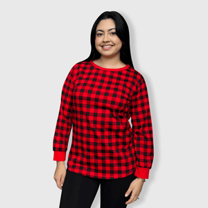 ILTEX Apparel Adult Clothing Plaid Red Shirt