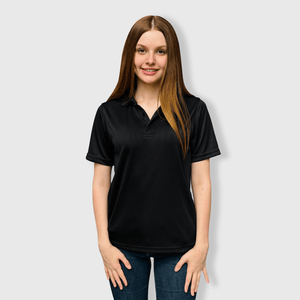ILTEX Apparel Adult Clothing Polo Shirt Black Polyester