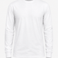 ILTEX Apparel Adult Clothing Polyester White Cotton-Feel Long Sleeve Tee