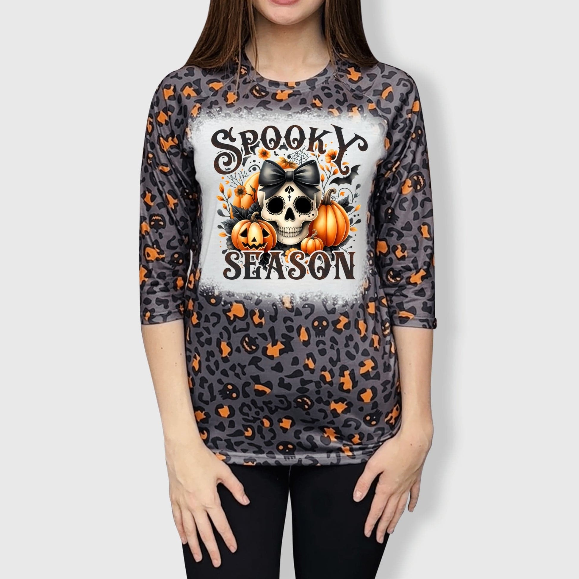 ILTEX Apparel Adult Clothing Pumpkins & Skulls Halloween Tee