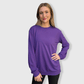 ILTEX Apparel Adult Clothing Purple / Small 100% Polyester Sweatshirt Cotton-Feel
