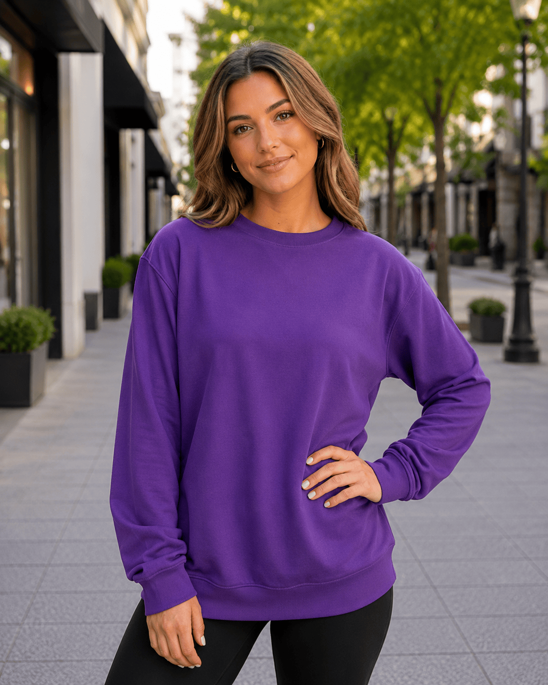ILTEX Apparel Adult Clothing Purple / Small Adult Cotton-Feel Polyester Sweatshirt | 17 Colors