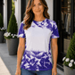 ILTEX Apparel Adult Clothing Purple / Small Cloud Distressed Blank Faux Bleached Top