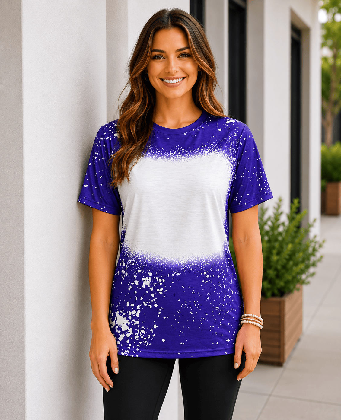 ILTEX Apparel Adult Clothing Purple / Small FAUX Bleached Tees - Adult