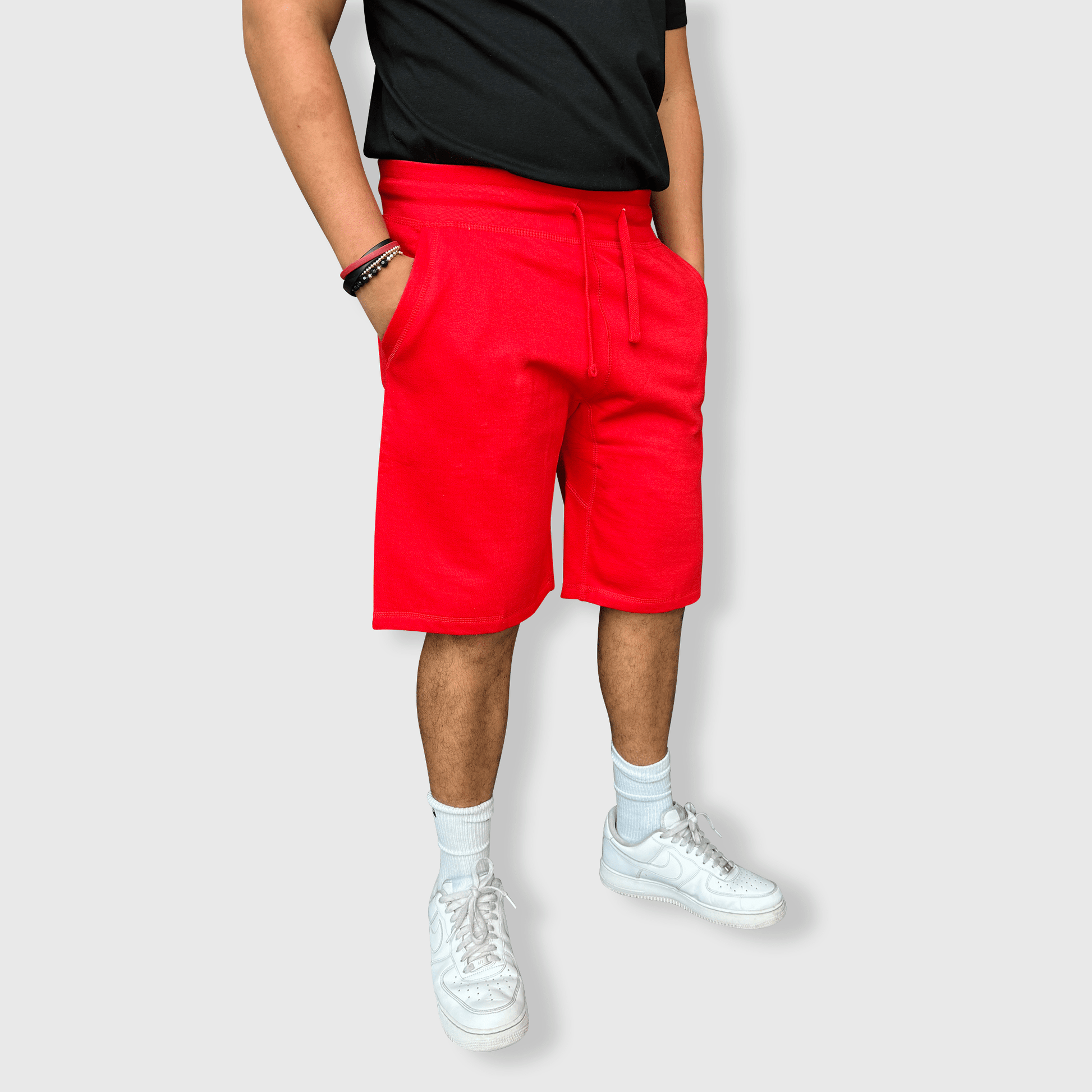 ILTEX Apparel Adult Clothing Red / Small Adult Basic Fleece Jogger Shorts