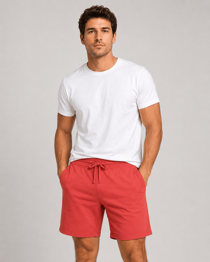 ILTEX Apparel Adult Clothing Red / Small Adult Basic Fleece Jogger Shorts