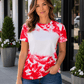ILTEX Apparel Adult Clothing Red / Small Cloud Distressed Blank Faux Bleached Top
