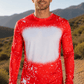 ILTEX Apparel Adult Clothing Red / Small FAUX Bleached Long Sleeve Tee