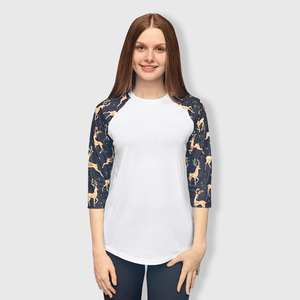 ILTEX Apparel Adult Clothing Reindeer Gold White Polyester Top