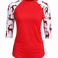 ILTEX Apparel Adult Clothing Reindeer Plaid Red Polyester Top