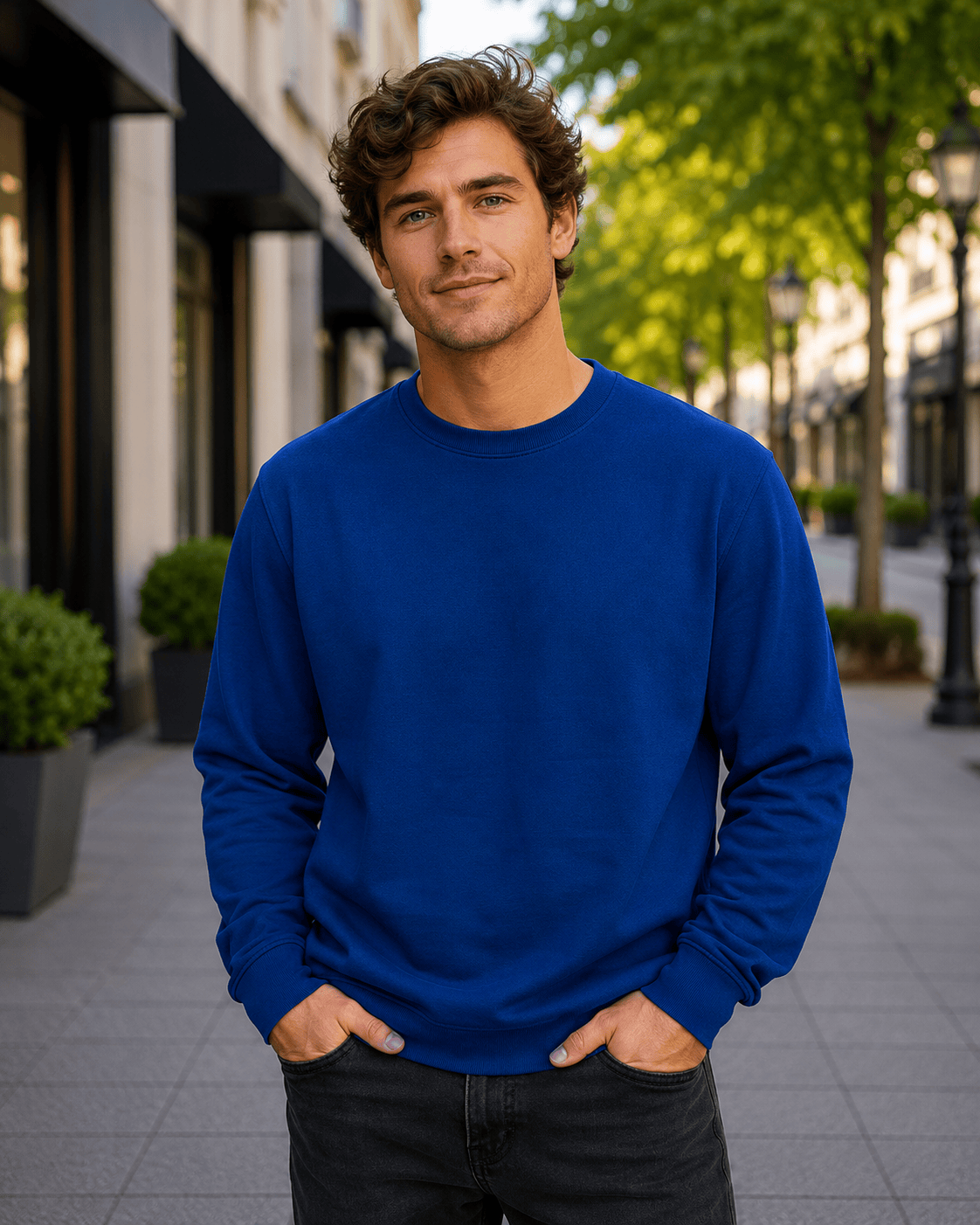 ILTEX Apparel Adult Clothing Royal Blue / Small Adult Cotton-Feel Polyester Sweatshirt | 17 Colors