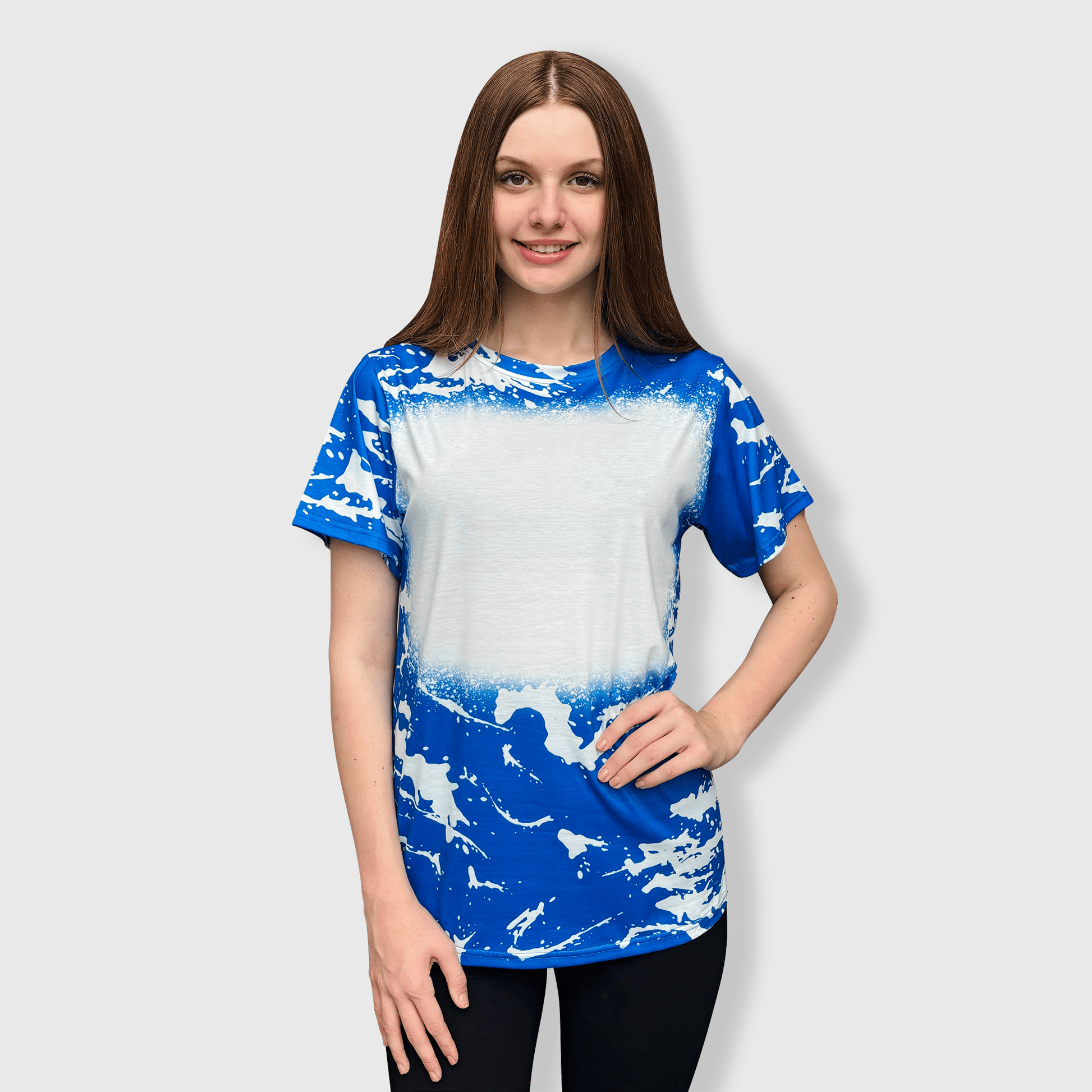 ILTEX Apparel Adult Clothing Royal Blue / Small Scrunched Faux Bleached Tees