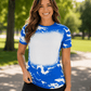 ILTEX Apparel Adult Clothing Royal Blue / Small Scrunched Faux Bleached Tees