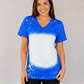 ILTEX Apparel Adult Clothing Royal Blue / Small V-Neck FAUX Bleached Tees