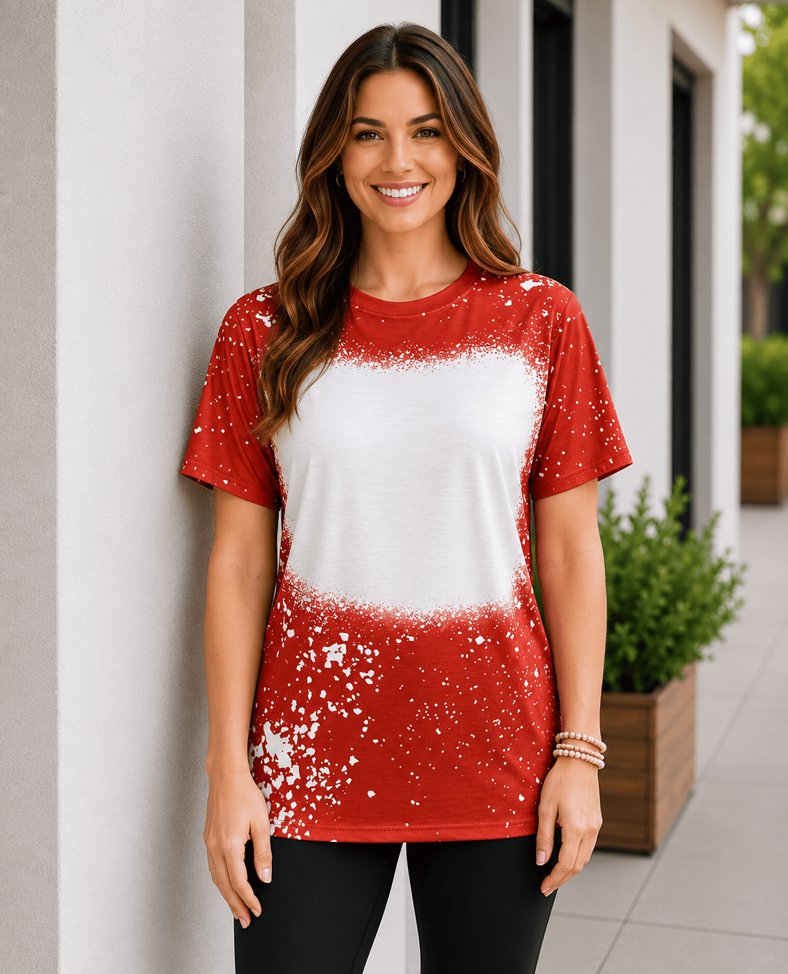 ILTEX Apparel Adult Clothing Rust / Small FAUX Bleached Tees - Adult