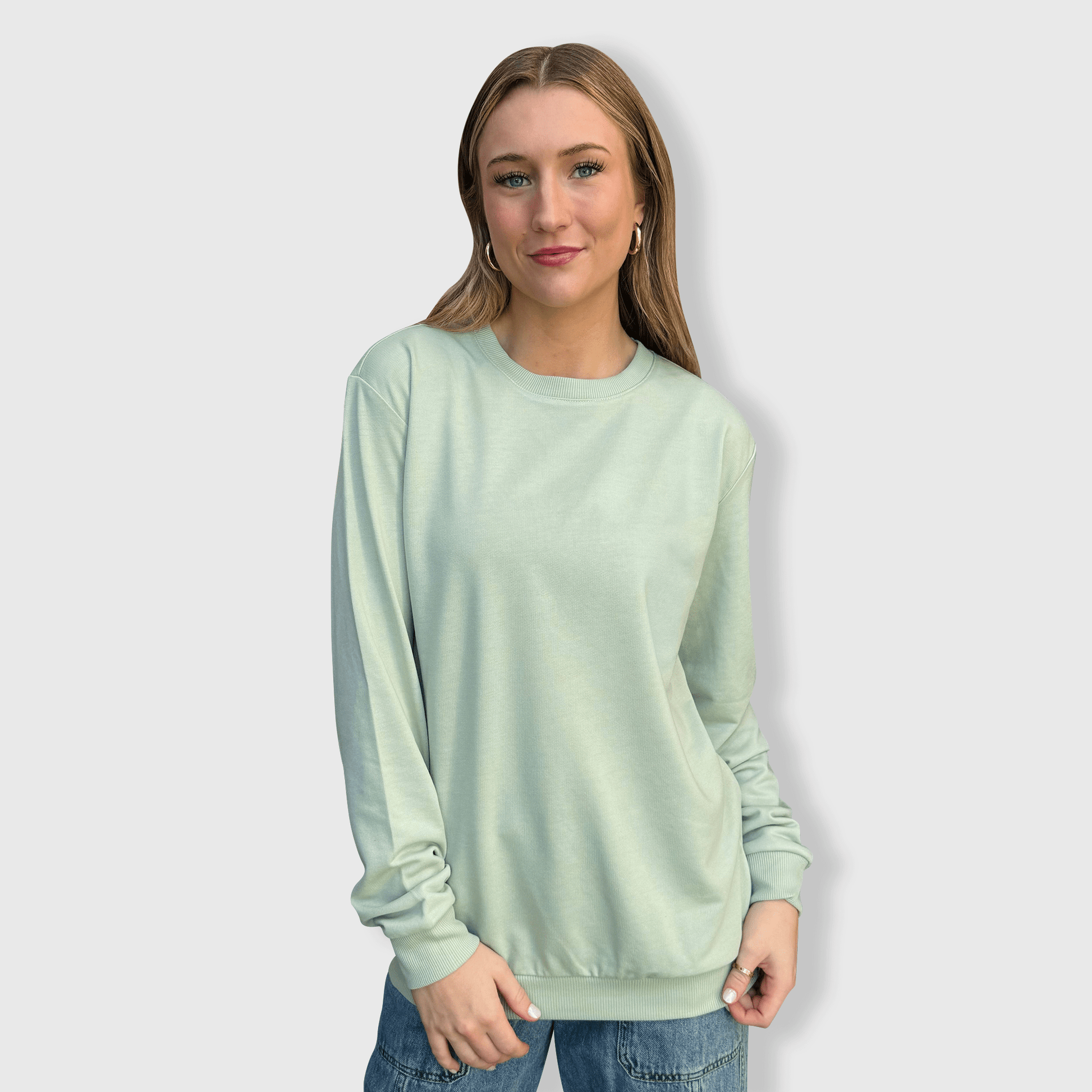ILTEX Apparel Adult Clothing Sage Green / Small 100% Polyester Sweatshirt Cotton-Feel