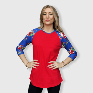 ILTEX Apparel Adult Clothing Santa Red Christmas Top