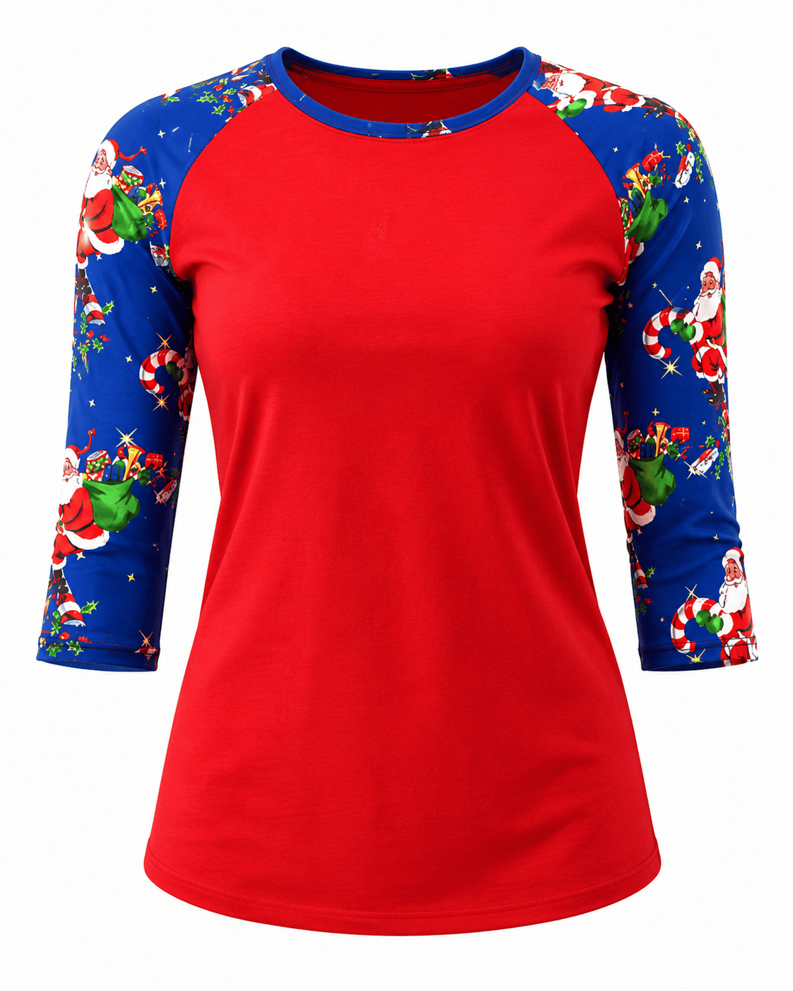 ILTEX Apparel Adult Clothing Santa Red Christmas Top