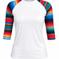 ILTEX Apparel Adult Clothing Serape White Polyester Top