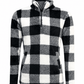 ILTEX Apparel Adult Clothing Sherpa Black White Plaid Pullover Women