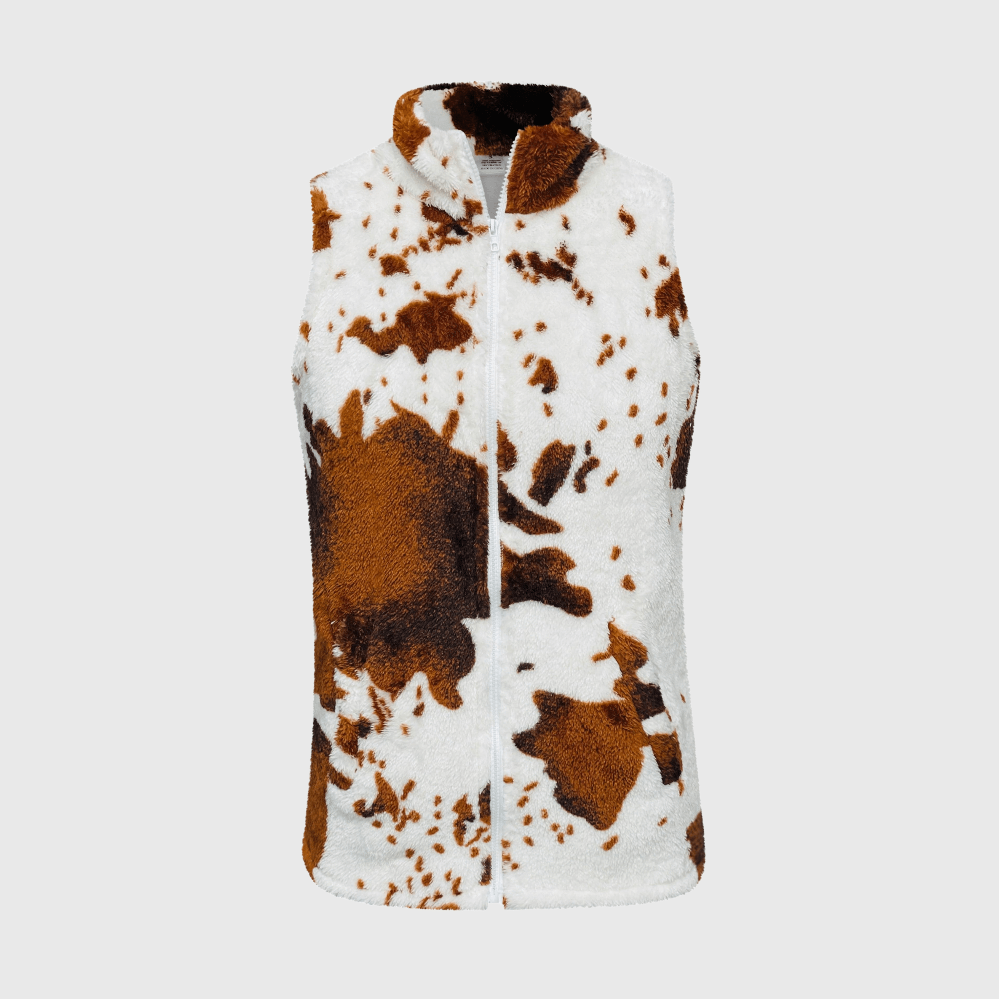 Sherpa Brown Cow Vest Women | ILTEX Apparel