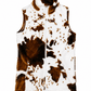 ILTEX Apparel Adult Clothing Sherpa Brown Cow Vest Women