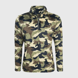 ILTEX Apparel Adult Clothing Sherpa Camo Green Pullover Women
