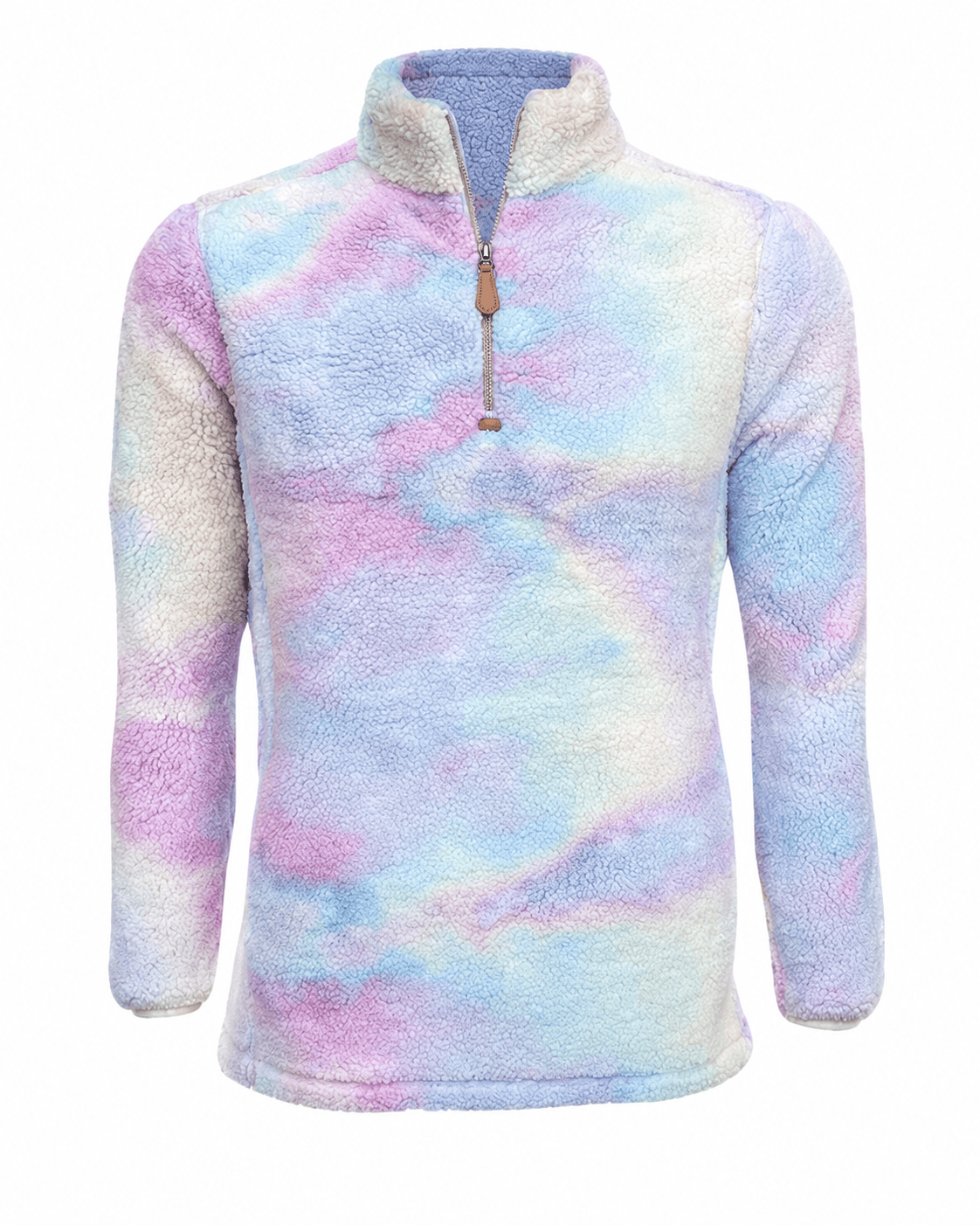 ILTEX Apparel Adult Clothing Sherpa Tie Dye Pastel Pullover Women