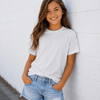 100% Polyester Cotton Feel Tees (Colors) - Youth - Silver