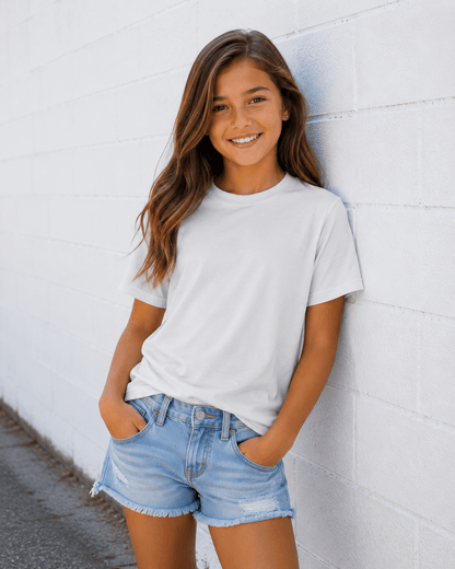 ILTEX Apparel Adult Clothing Silver / Y-Small 100% Polyester Cotton Feel Tees (Colors) - Youth