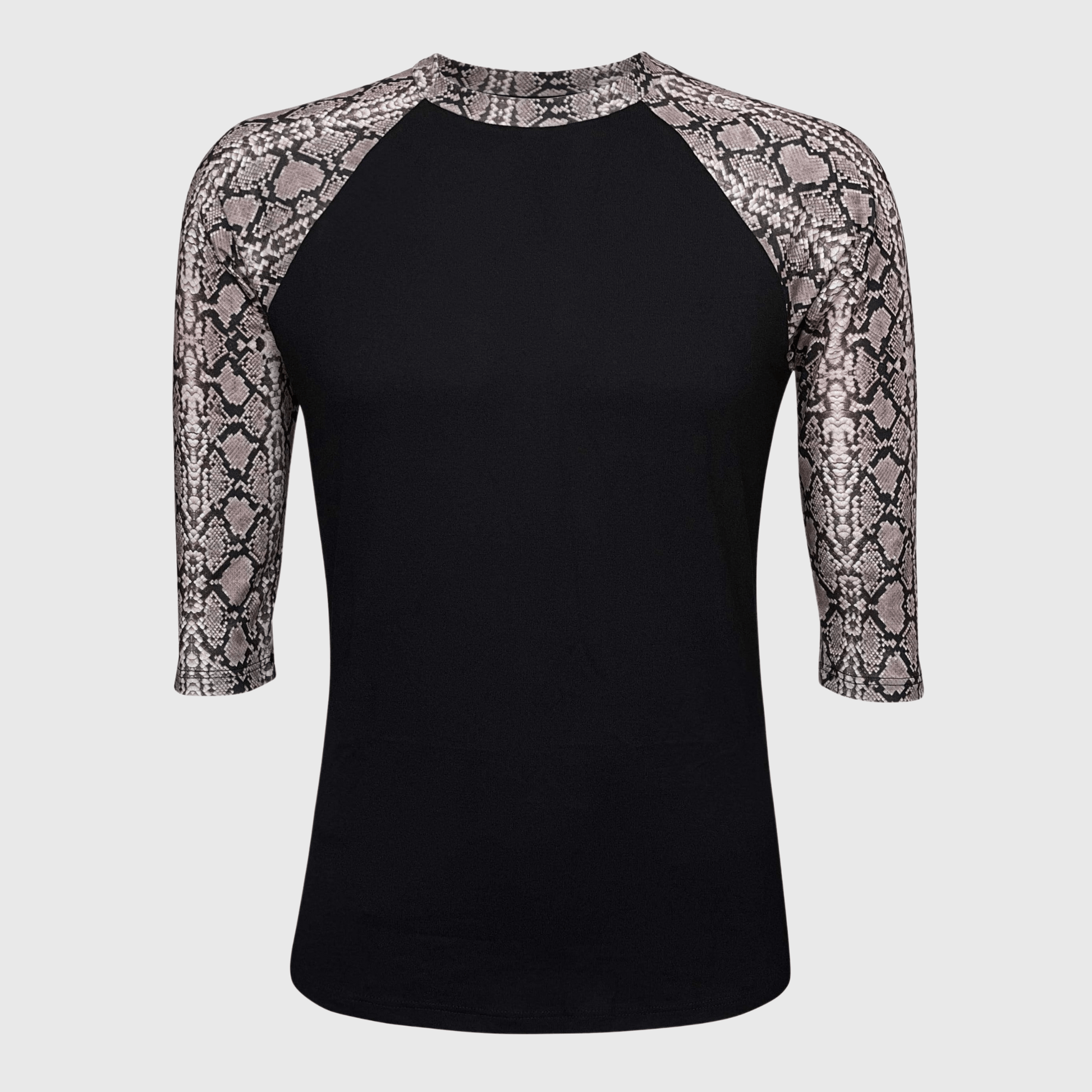 ILTEX Apparel Adult Clothing Snake Print Black Polyester Top