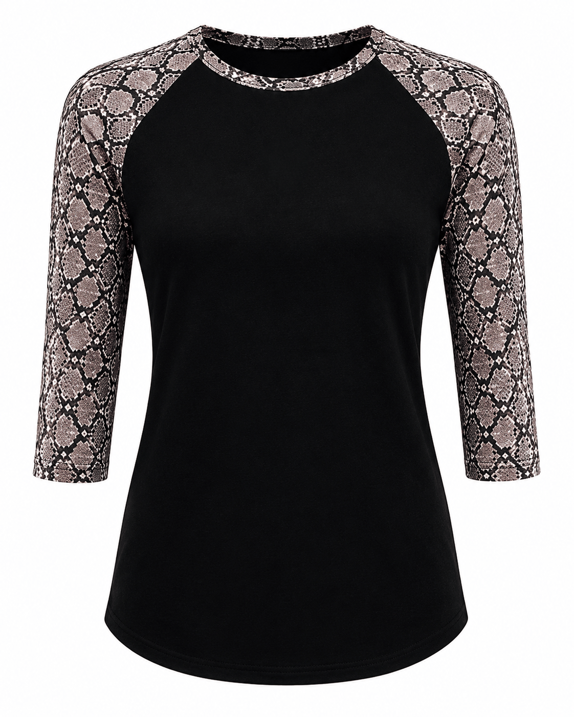 ILTEX Apparel Adult Clothing Snake Print Black Polyester Top