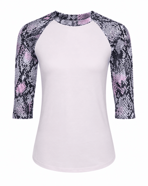 ILTEX Apparel Adult Clothing Snake Print Pink Polyester Top