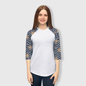 ILTEX Apparel Adult Clothing Snowflakes Gold Chevron Polyester Top