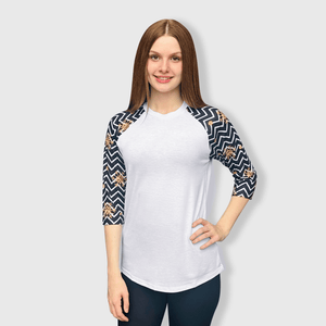 ILTEX Apparel Adult Clothing Snowflakes Gold Chevron Polyester Top