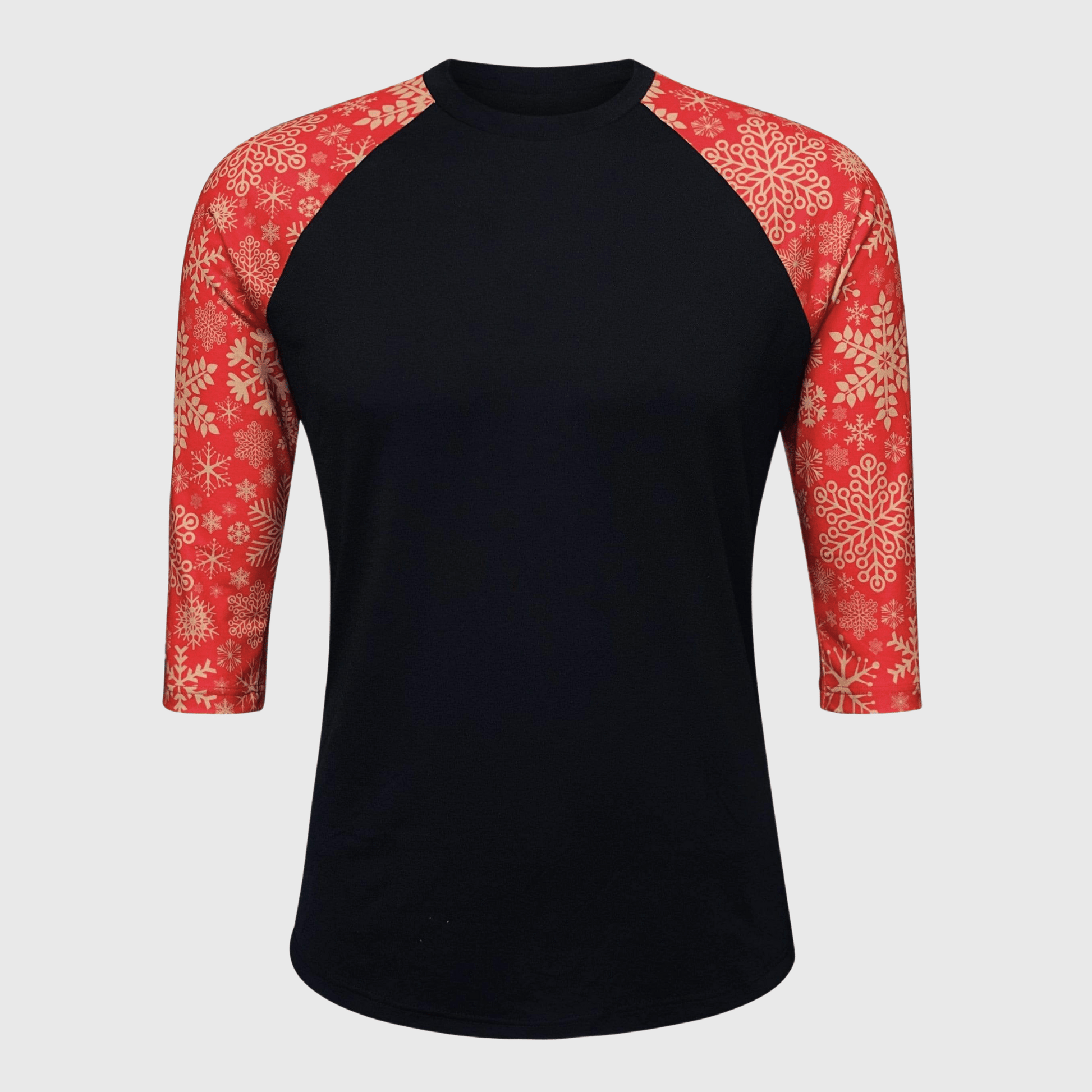 ILTEX Apparel Adult Clothing Snowflakes Gold Red Polyester Top