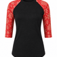 ILTEX Apparel Adult Clothing Snowflakes Gold Red Polyester Top