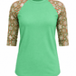 ILTEX Apparel Adult Clothing Snowflakes Striped Green Red Polyester Top