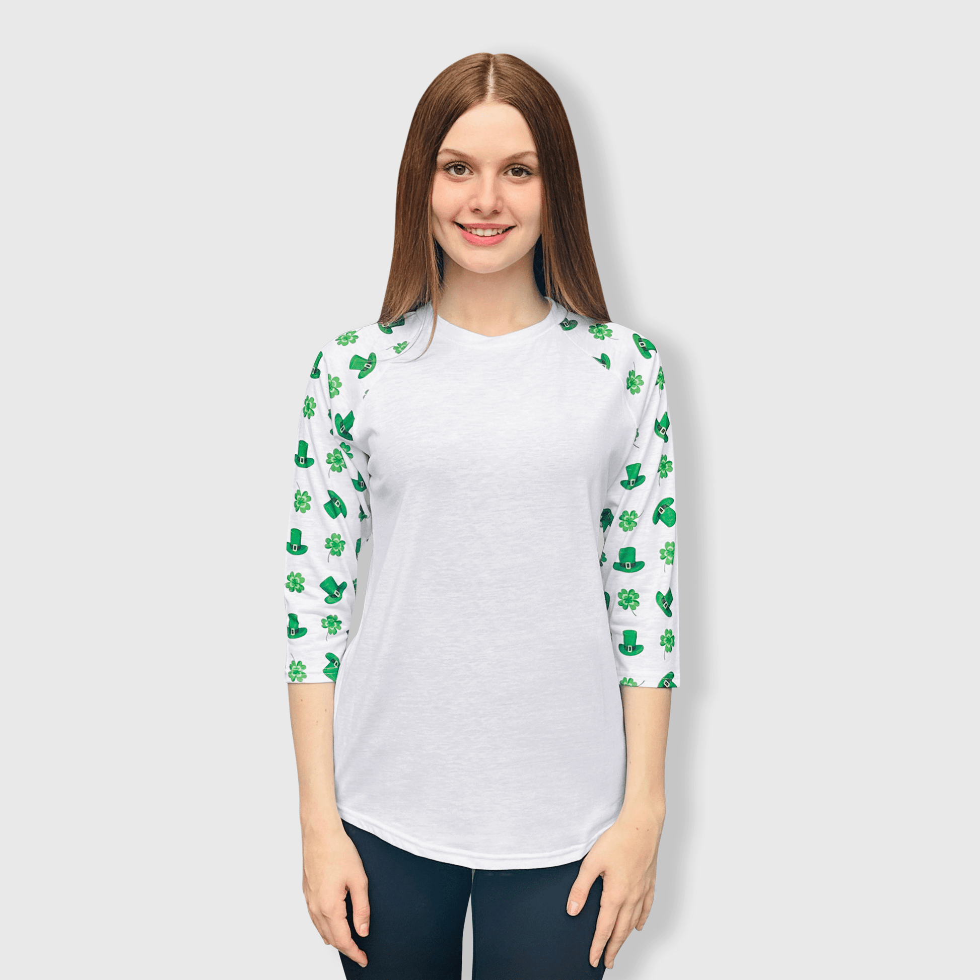 ILTEX Apparel Adult Clothing St. Patrick's Clover Hat White Polyester Top