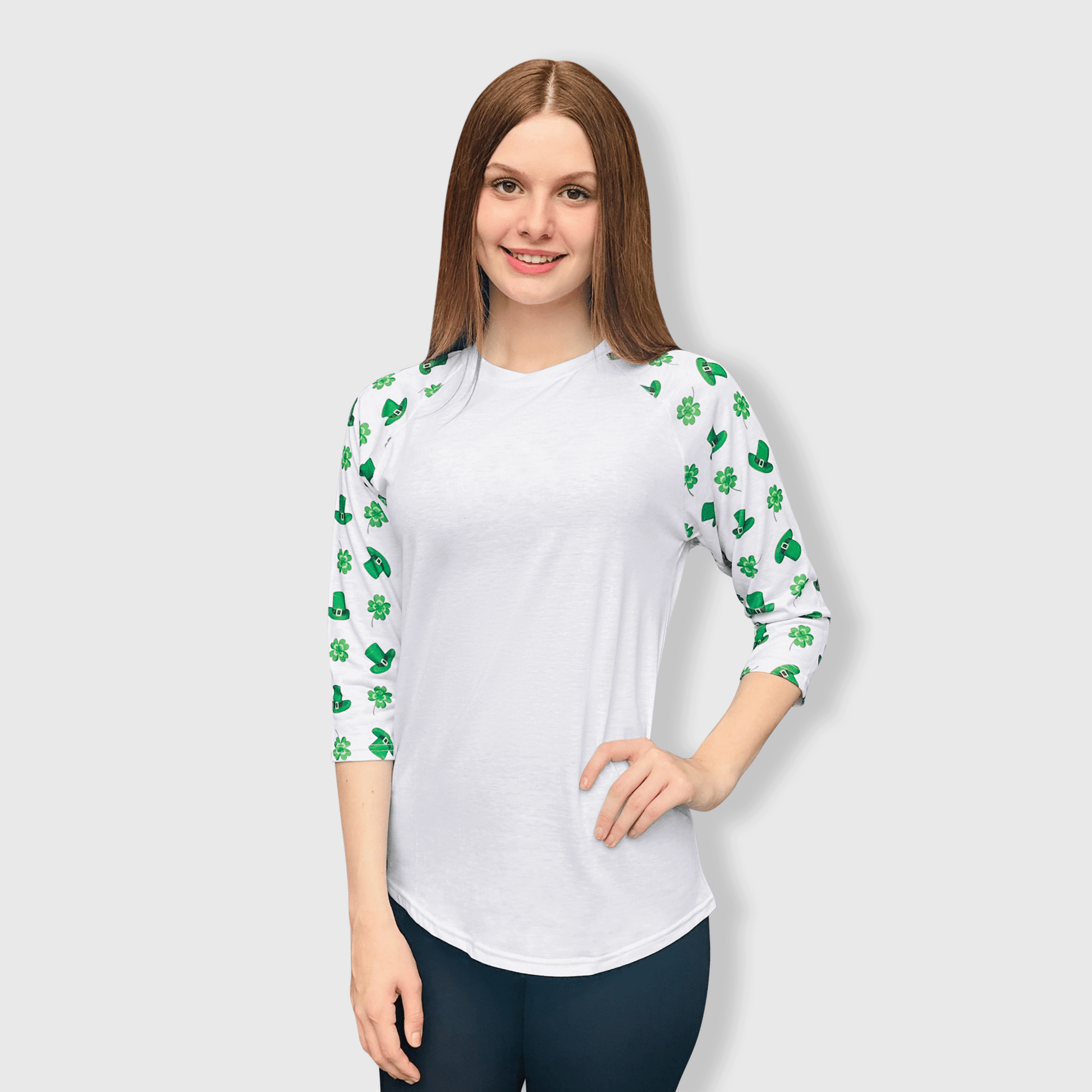 ILTEX Apparel Adult Clothing St. Patrick's Clover Hat White Polyester Top