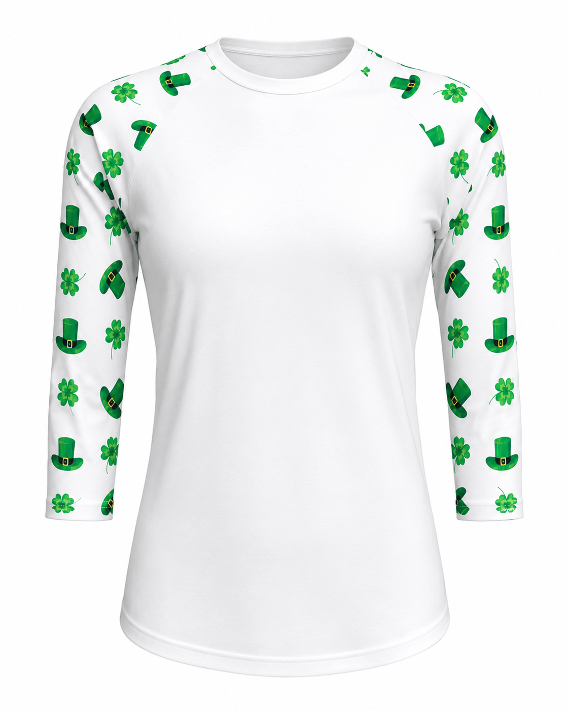 ILTEX Apparel Adult Clothing St. Patrick's Clover Hat White Polyester Top