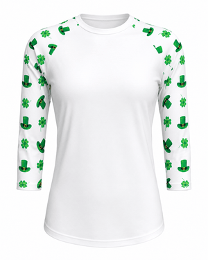 ILTEX Apparel Adult Clothing St. Patrick's Clover Hat White Polyester Top
