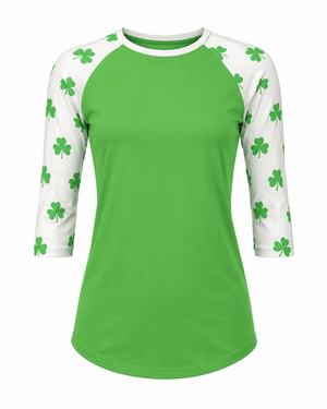 ILTEX Apparel Adult Clothing St. Patricks Green Shamrock Top