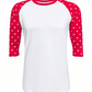 ILTEX Apparel Adult Clothing Star Sleeves White Red Top