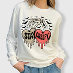 ILTEX Apparel Adult Clothing Stay Creepy Sweat - Halloween Tee