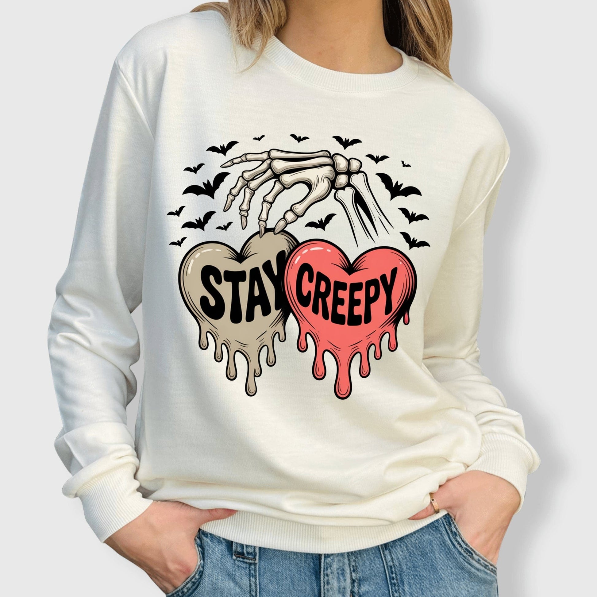 ILTEX Apparel Adult Clothing Stay Creepy Sweat - Halloween Tee